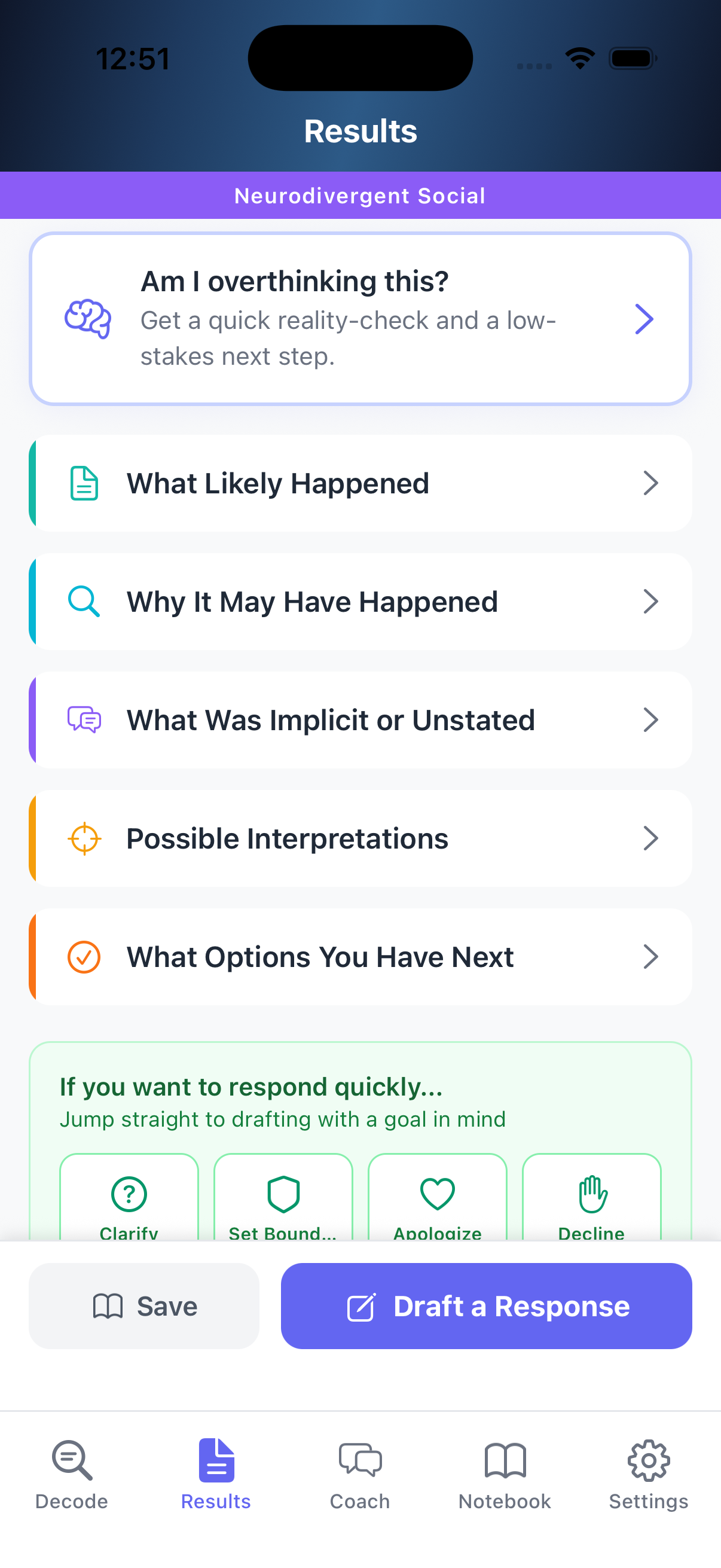 Neurodivergent mode screenshot 4