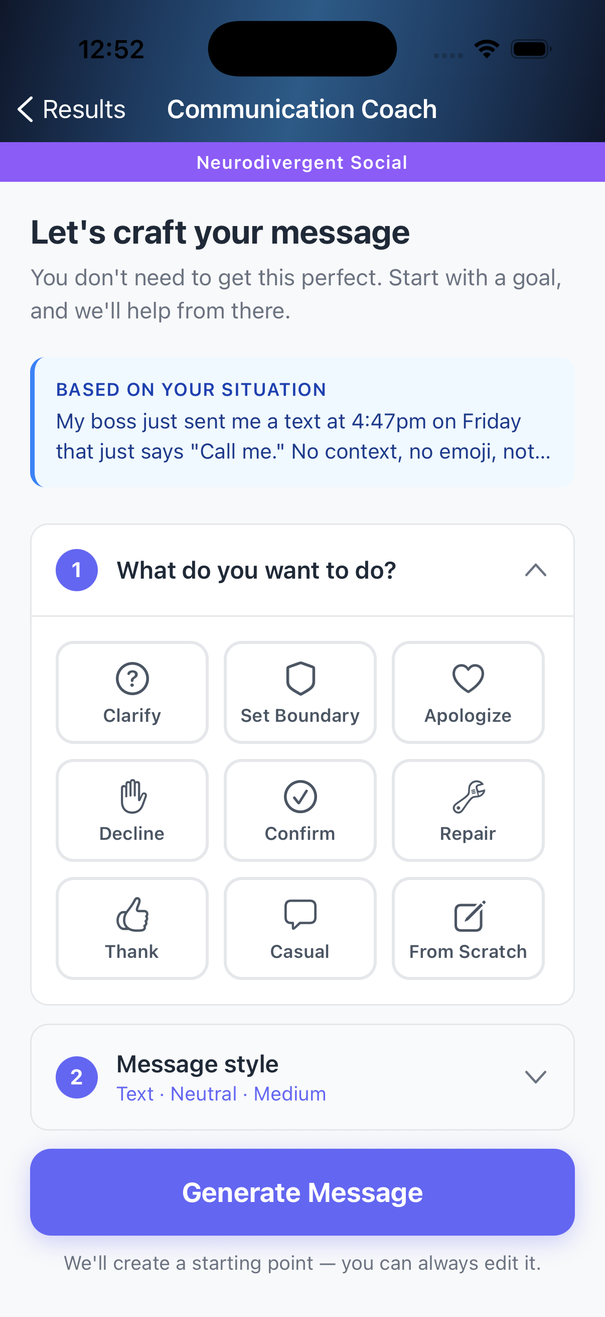 Neurodivergent mode screenshot 5